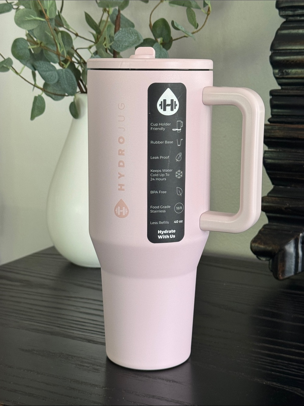 NEW HydroJug Traveler Pink Sand 40oz Insulated with Handle - Picture 2 of 9